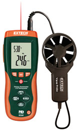 HD300 - CFM/CMM Thermo-Anemometer with built-in InfaRed Thermometer