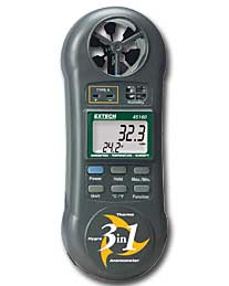 45160 - 湿度,温度,風速計が１つになった測定器