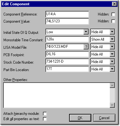 Edit Component Dialogue Form