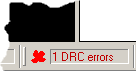 Live DRC reporting on the status bar.