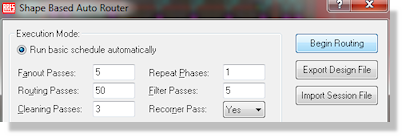 AutoRouter Dialogue Form